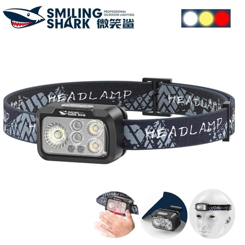 Rechargeable Motion Sensor LED Headlamp - Super Bright Waterproof Head Torch