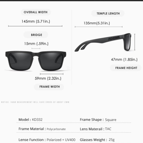 KDEAM KD332 Polarized Sunglasses (Colorway: C6)