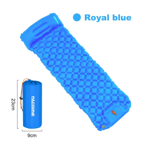 PACOONE Ultralight Inflatable Camping Sleeping Pad with Pillow