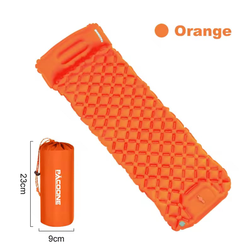 PACOONE Ultralight Inflatable Camping Sleeping Pad with Pillow