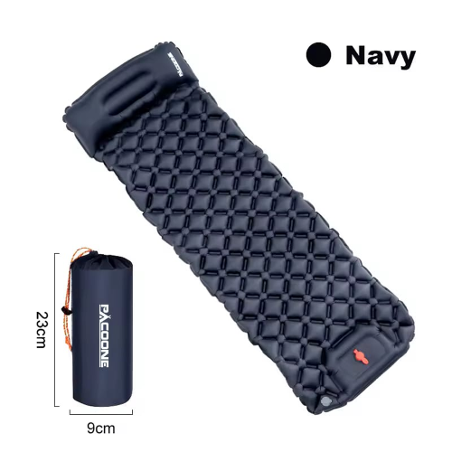 PACOONE Ultralight Inflatable Camping Sleeping Pad with Pillow