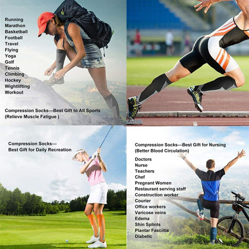 High-Calf Performance Compression Socks