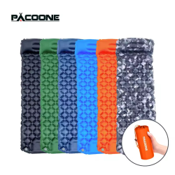 PACOONE Ultralight Inflatable Camping Sleeping Pad with Pillow